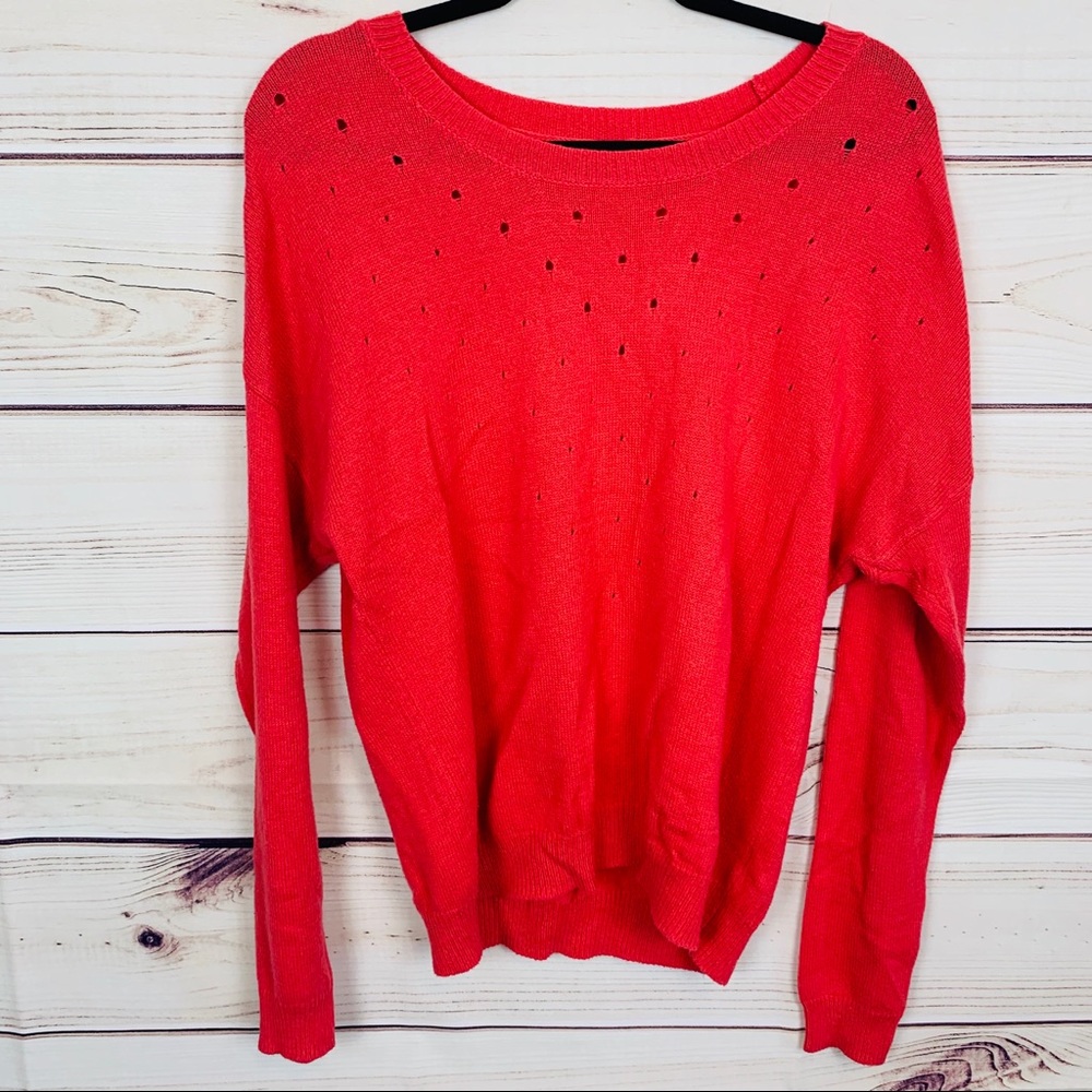 GAP coral Distressed Sweater